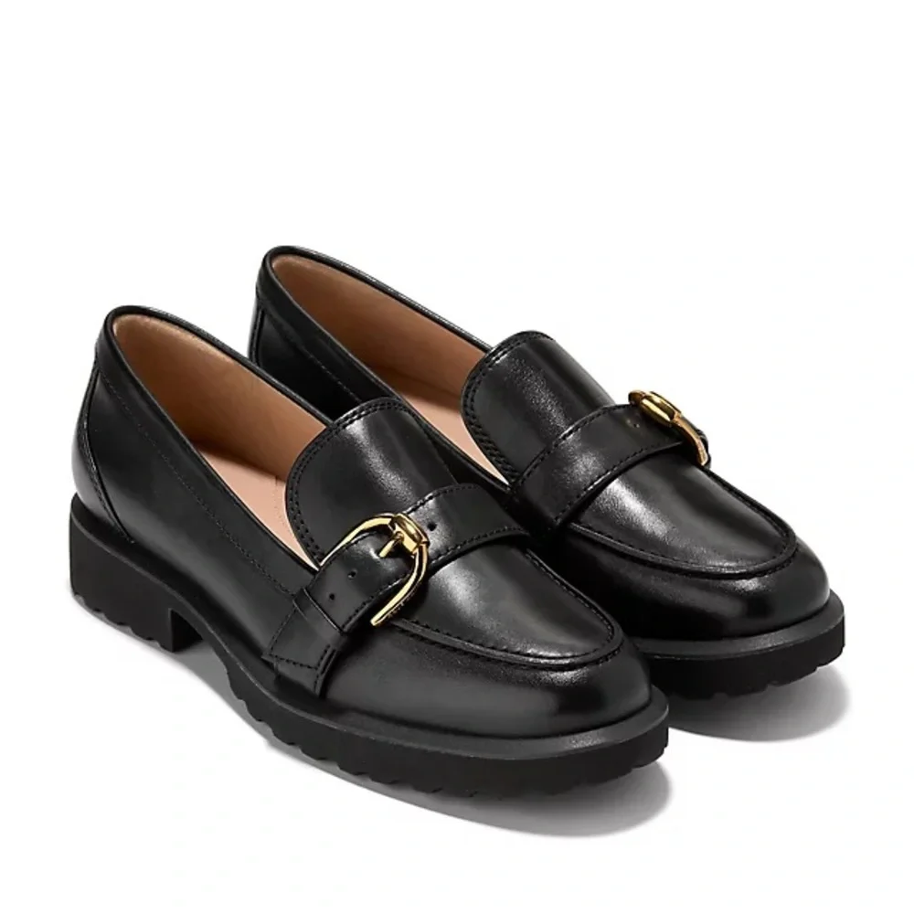 Cole Haan Giana Buckle Loafers in Black